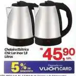 Fort Atacadista Chic - chaleira eletrica lar inox 1,8 litros oferta