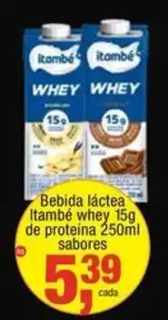 Bebida láctea itambé whey 15g de proteína 250ml sabores