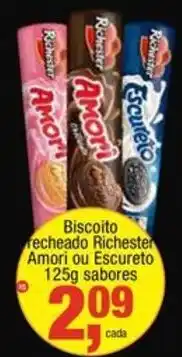 Biscoito recheado richester amori ou escureto