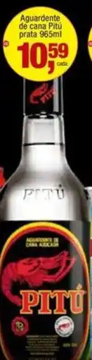 Frangolândia Aguardeante de cana pitu prata oferta