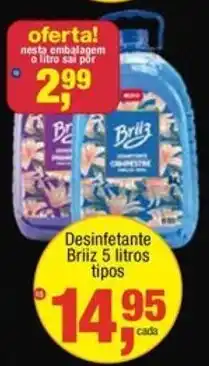 Frangolândia Desinfetante Briz 5 litros tipos oferta