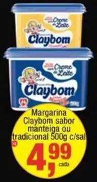 Frangolândia Margarina claybom sabor manteiga ou tradicional oferta