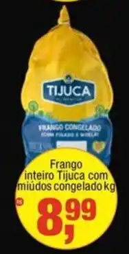 Frangolândia Frango inteiro Tijuca com miúdos congelado oferta