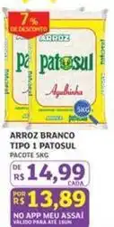 Assaí Atacadista Patosul - arroz branco tipo 1 oferta