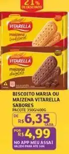 Assaí Atacadista Vitarella - biscoito maria ou maizena sabores oferta