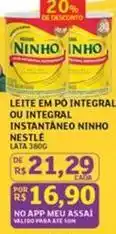 Assaí Atacadista Nestlé - leite em po integral ou integral instantaneo ninho oferta