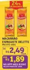 Assaí Atacadista Q delicia - macarrao espaguete oferta
