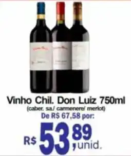 Cocipa vinho chil. don luiz oferta