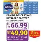 Assaí Atacadista Babysec - fralda descartavel ultrasec oferta