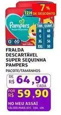 Assaí Atacadista Pampers - fralda descartavel super sequinha oferta
