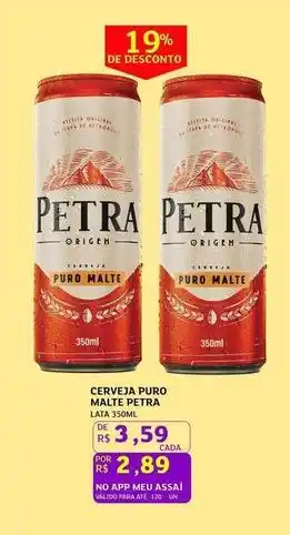 Assaí Atacadista Petra - cerveja puro malte oferta