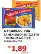 Assaí Atacadista Nissin - macarrão lámen sabores (exceto turma da mônica) oferta