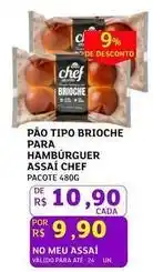Assaí Atacadista Do chef - pão tipo brioche para hambúrguer assã oferta