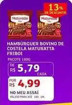 Assaí Atacadista Maturatta - hamburguer bovino de costela friboi oferta