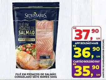 Filé em pedaços de salmão congelado