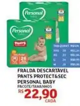 Assaí Atacadista Personal baby - fralda descartável pants protect&sec oferta