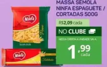 Pais e Filhos Supermercados Massa Semola Ninfa Espguete Cortadas 500g oferta