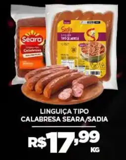 DB Supermercados Linguiça tipo calabresa seara/sadia oferta