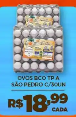 DB Supermercados ovos bco tp a são pedro c/30un oferta