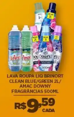 DB Supermercados Lava roupa liq brinort clean blue/green 2l/ amac downy fragrâncias 500ml oferta