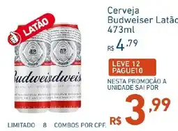 Extrabom Supermercados Cerveja Budweiser Latão oferta