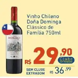 Extrabom Supermercados Vinho chileno doña dominga clássico de família oferta