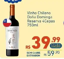 Extrabom Supermercados Vinho chileno doña dominga reserva 4cepas oferta