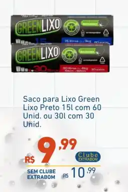 Extrabom Supermercados Saco para Lixo Green Lixo Preto oferta