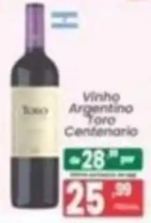 Primor Supermercado Vinho Argentino Toro Centenario oferta