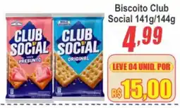 Serrano Supermercado Biscoito club social oferta