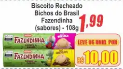 Serrano Supermercado Biscoito recheado bichos do brasil fazendinha (sabores) oferta