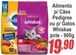 Serrano Supermercado Alimento p/ Cães Pedigree ou p/ Gatos Whiskas oferta