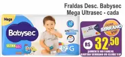 Serrano Supermercado Fraldas desc. babysec mega ultrasec - cada oferta