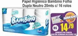 Serrano Supermercado Papel Higiênico Bambino Folha Dupla Neutro oferta