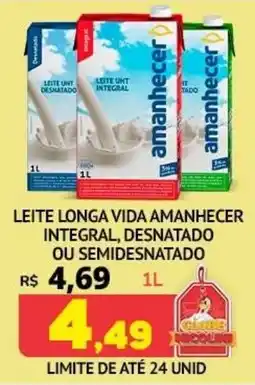 Super Nicolini Leite longa vida amanhecer integral, desnatado ou semidesnatado oferta
