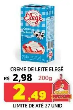 Super Nicolini Creme de leite elegê oferta
