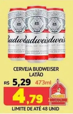 Super Nicolini Cerveja budweiser latão oferta