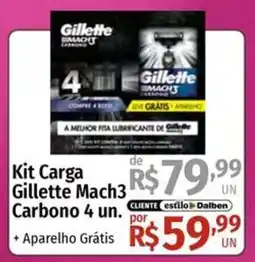 Supermercado Dalben Kit Carga Gillette Mach3 Carbono oferta