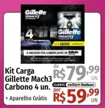 Kit Carga Gillette Mach3 Carbono