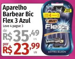 Supermercado Dalben Aparelho Barbear Bic Flex 3 Azul oferta
