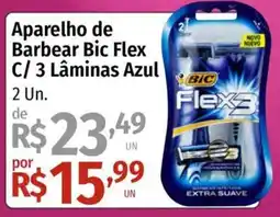 Supermercado Dalben Aparelho de Barbear Bic Flex C/ 3 Lâminas Azul oferta