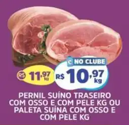 Supermercados Correia Pernil suíno traseiro com osso e com pele kg ou paleta suína com osso e com pele kg oferta