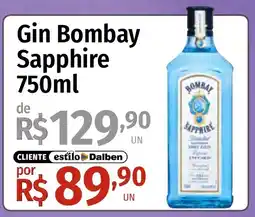 Supermercado Dalben Gin Bombay Sapphire oferta