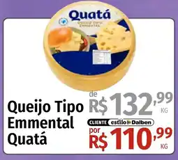 Supermercado Dalben Queijo Tipo Emmental Quatá oferta