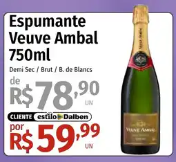 Supermercado Dalben Espumante Veuve Ambal oferta