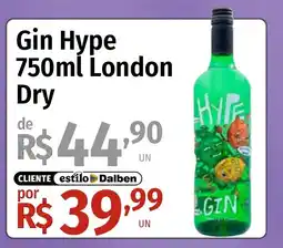 Supermercado Dalben gin hype 750ml london dry oferta