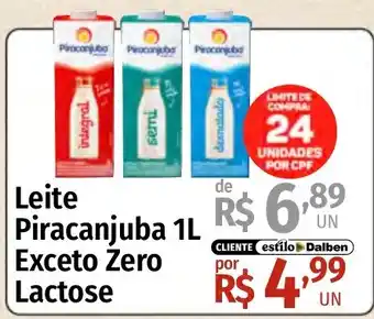 Leite Piracanjuba 1L Exceto Zero Lactose