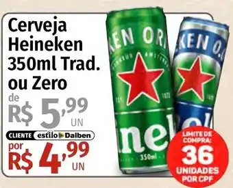 Cerveja Heineken 350ml Trad. ou Zero