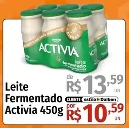 Supermercado Dalben Leite fermentado activia oferta