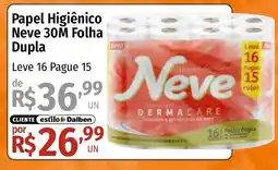 Supermercado Dalben Papel Higiênico Neve 30M Folha Dupla oferta